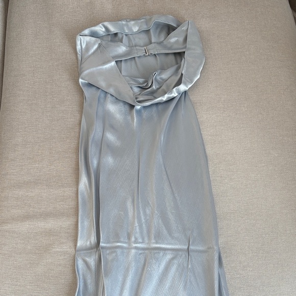 bec + bridge MOON DANCE STRAPLESS DRESS in Dusty Blue - Picture 4 of 4